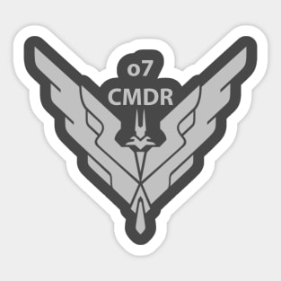 o7 cmdr (Grey) Sticker